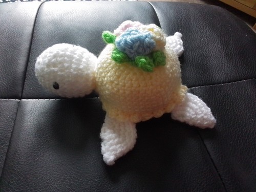 Crocheted tortoise soft toy - crocheted,