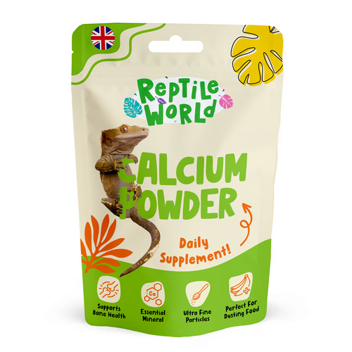 Reptile world calcium dusting - reptile,