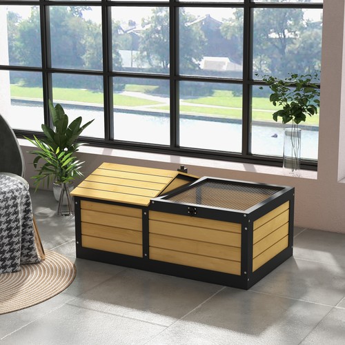 Pawhut wooden tortoise house - wooden,